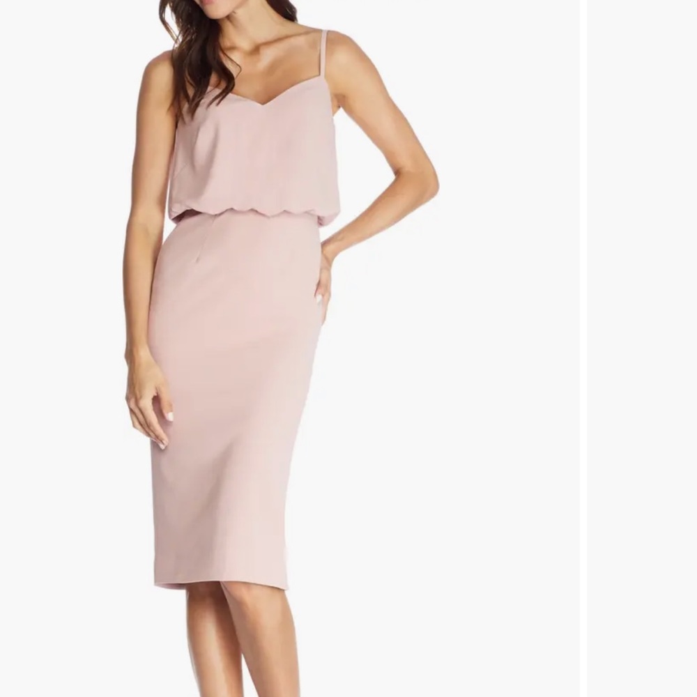 NWOT Dress the Population Alondra in blush